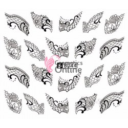 Stickere cu Apa pentru unghii cod B044 Negre